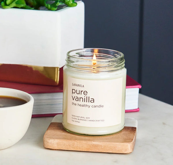 Vanilla scented shop candle